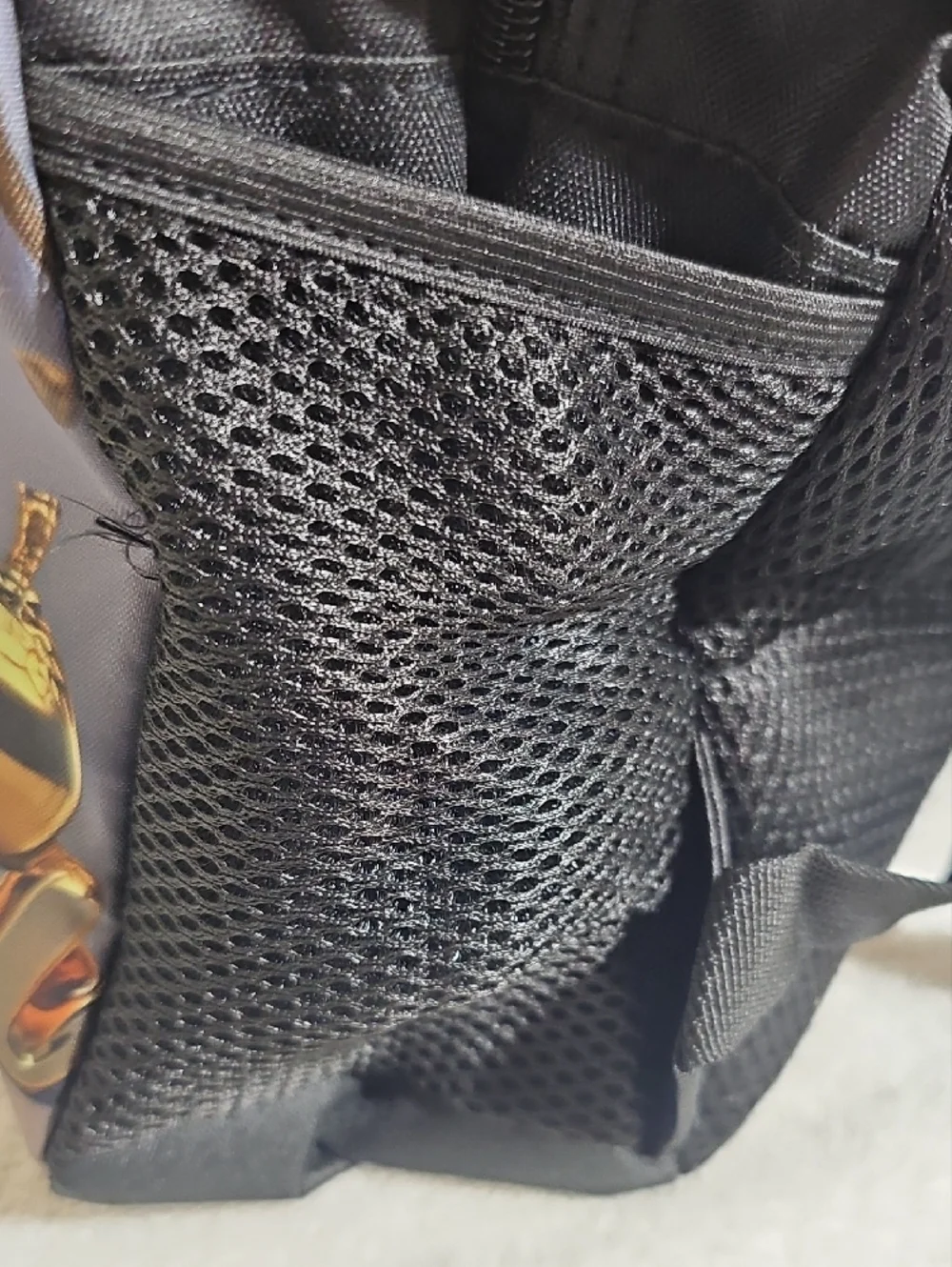 New Sanrio Gilded Hello Kitty Gold and Black Metallic Backpack - Picture 5 of 9